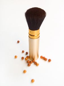 Powder And Brush Royalty Free Stock Image Powder And Brush Royalty Free Stock Image