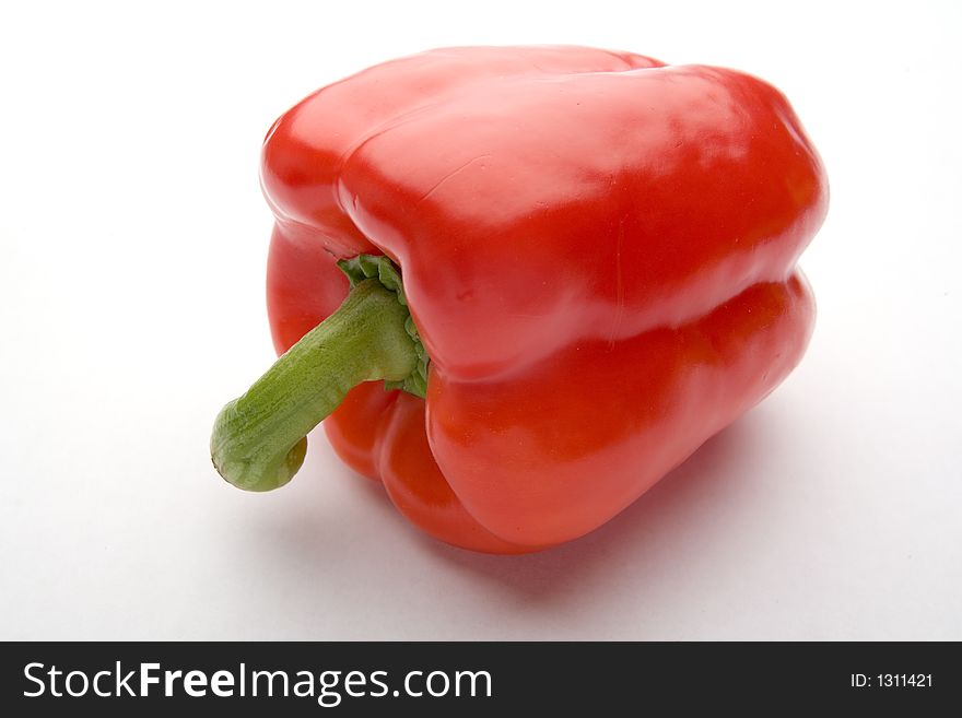 Red Pepper on a white studio background.