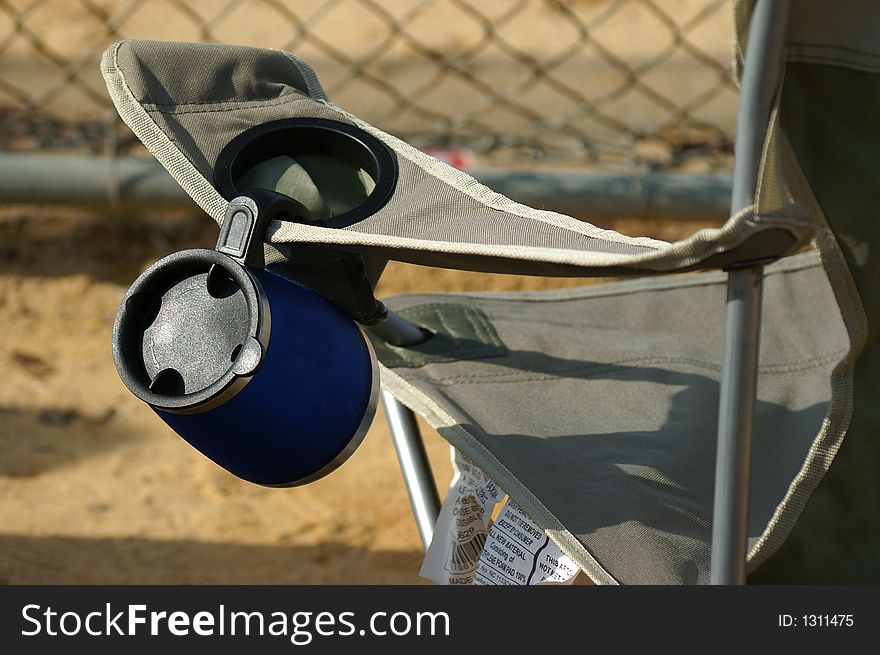 Portable chair for a fan at a game. Portable chair for a fan at a game