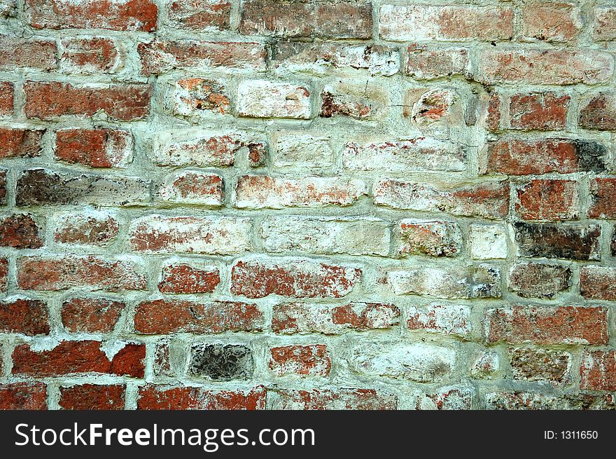 Close-up of aged brick background. Close-up of aged brick background
