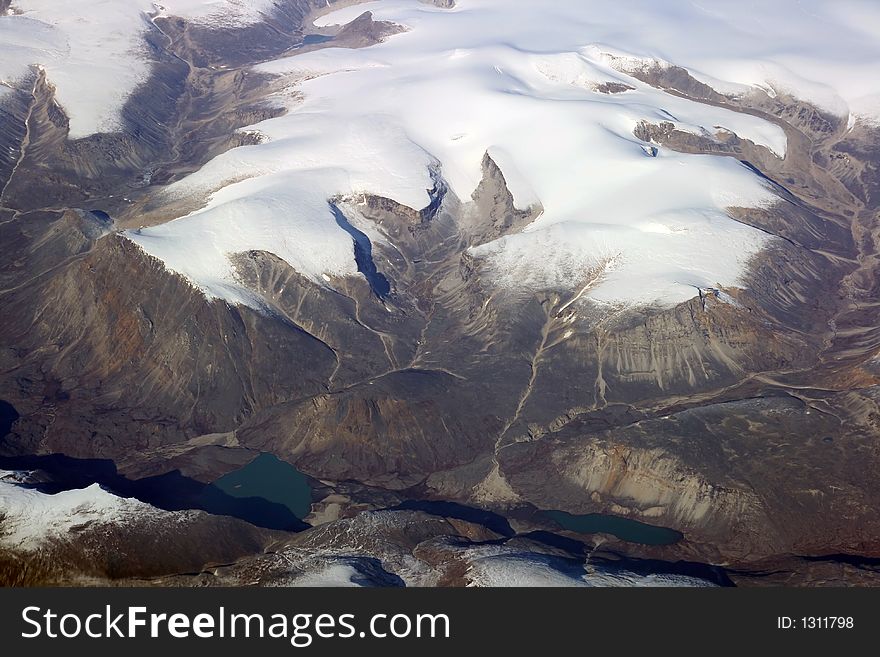 Mounain valley in icy Iceland