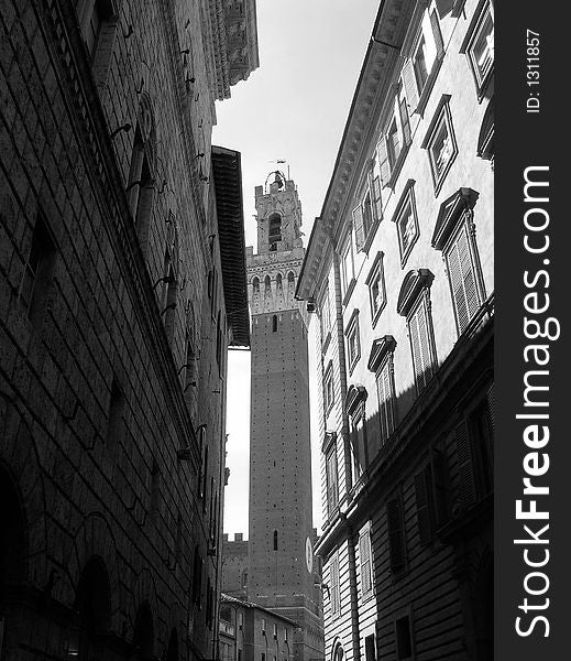 The Torre del Mangia, Siena, Italy. The Torre del Mangia, Siena, Italy.