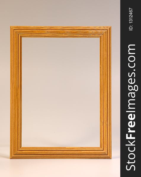 Isolated wooden frame for photo/picture