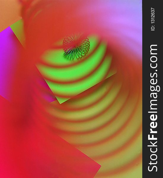 Colorful spiral abstract with repeating pattern