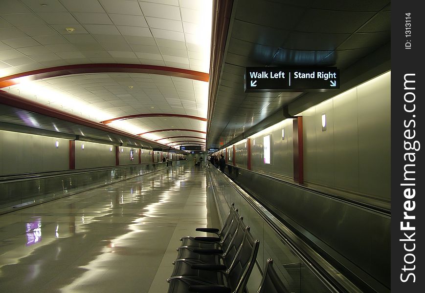 View of an airport walkway