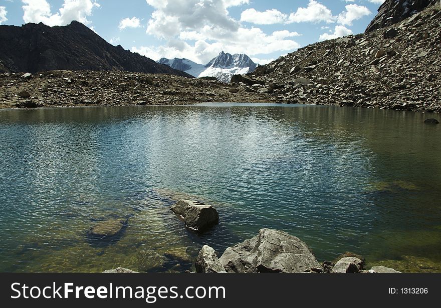 Beautiful Lake In The Cordillera Mountain