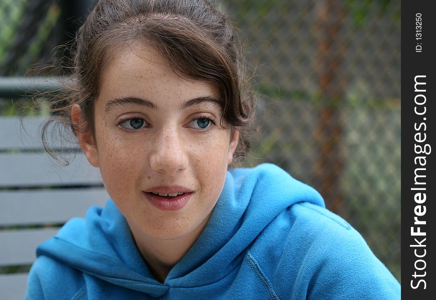 Girl with freckles