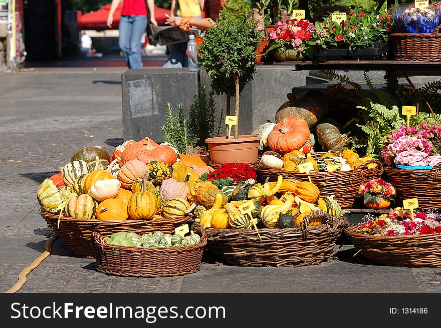 Street garden shop, colourfull and vibrant