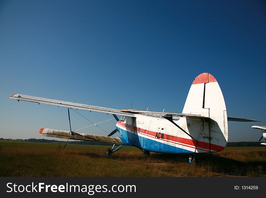 Vintage Aircraft - Concept of Air Transportation. Vintage Aircraft - Concept of Air Transportation