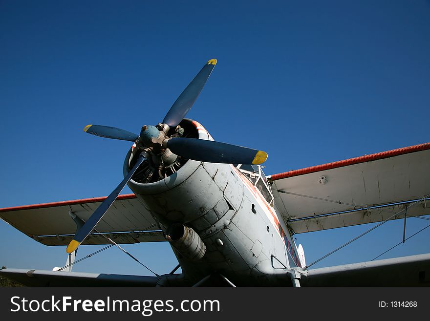 Vintage Aircraft - Concept of Air Transportation. Vintage Aircraft - Concept of Air Transportation
