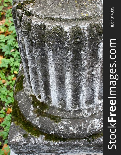 Fragment of a column in the Donskoy monastery