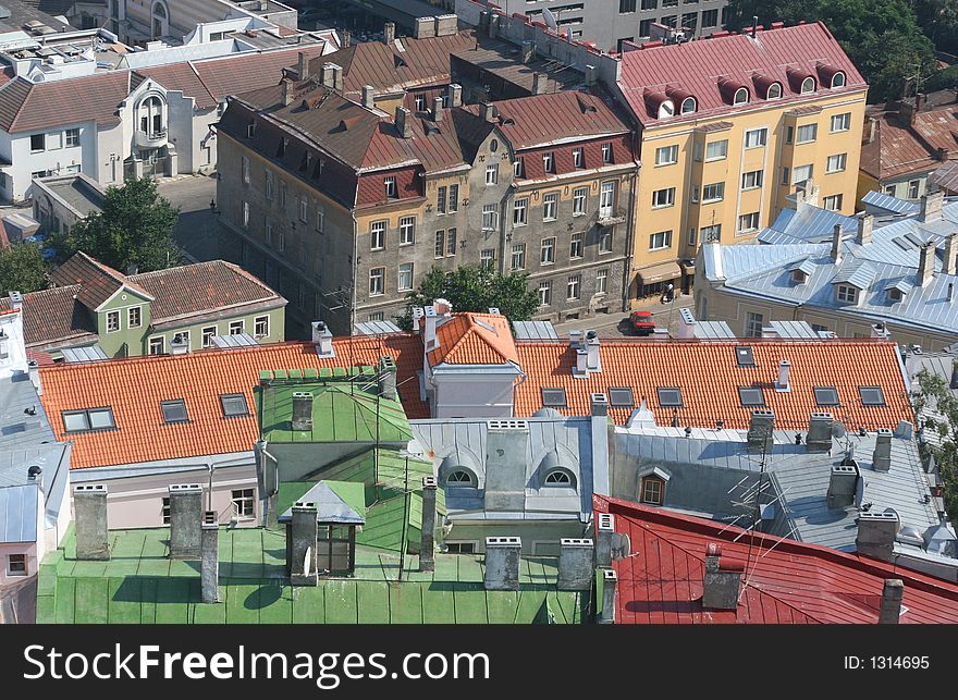 Colorful roofs of tallinn