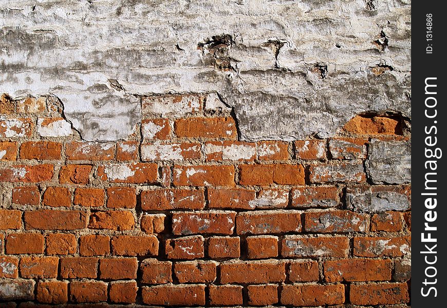 Old brick wall texture detail