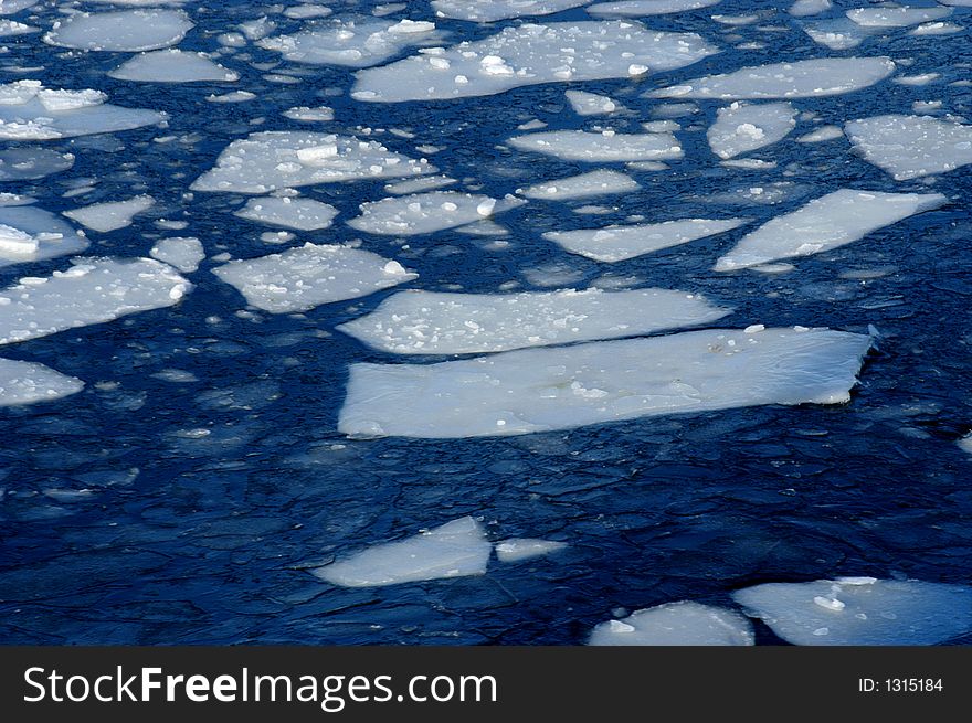 Picture of icebergs on sea in the winter time. Picture of icebergs on sea in the winter time.