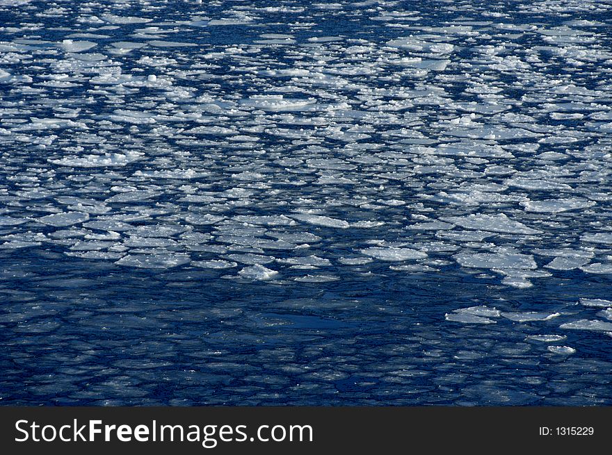 Picture of icebergs on sea in the winter time. Picture of icebergs on sea in the winter time.