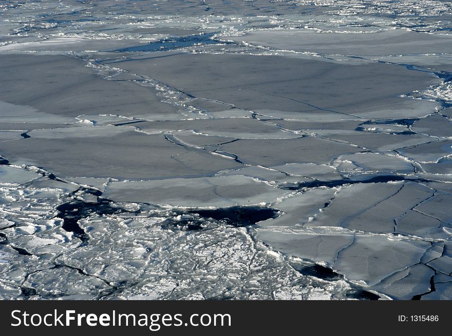 Picture of icebergs on sea in the winter time. Picture of icebergs on sea in the winter time.