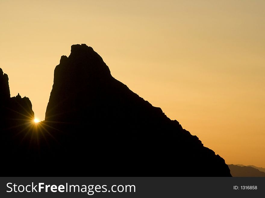 The sunrise on the Alps Mountains