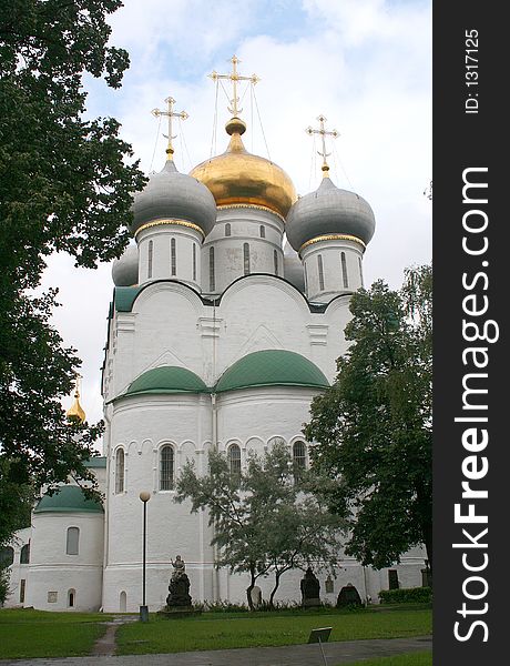 Novodevichy Convent. Smolensky Cathedral, View from East. Novodevichy Convent. Smolensky Cathedral, View from East