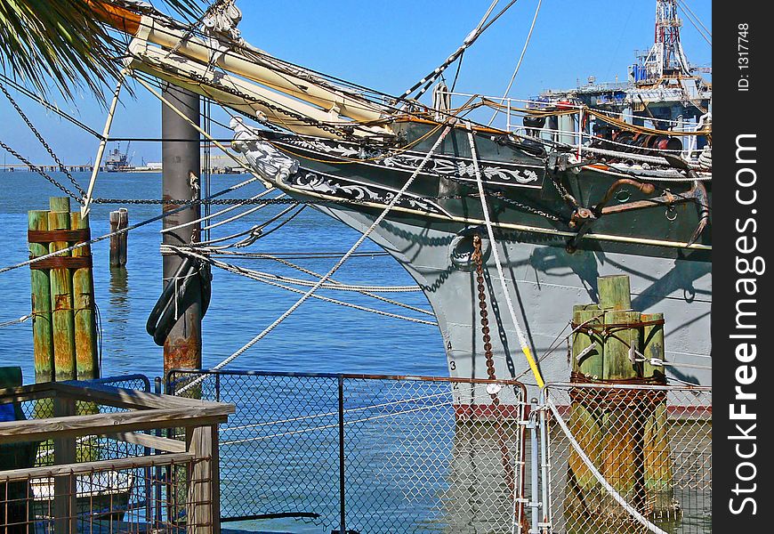 Restored ship in Galveston Texas. Restored ship in Galveston Texas