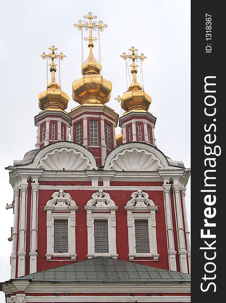 Novodevichy Convent. The Gateway Transfiguration Church. Fragment. Novodevichy Convent. The Gateway Transfiguration Church. Fragment