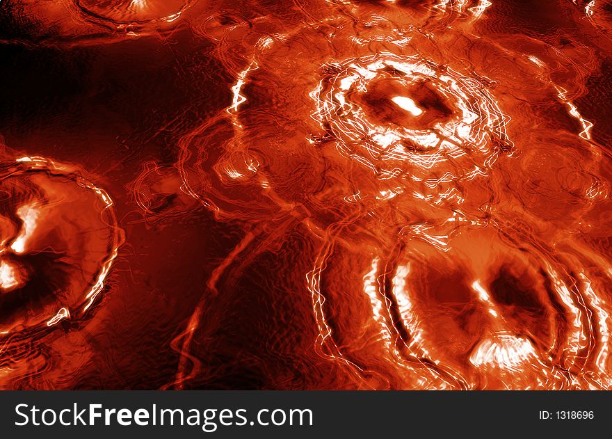 Electric waves in red - abstract