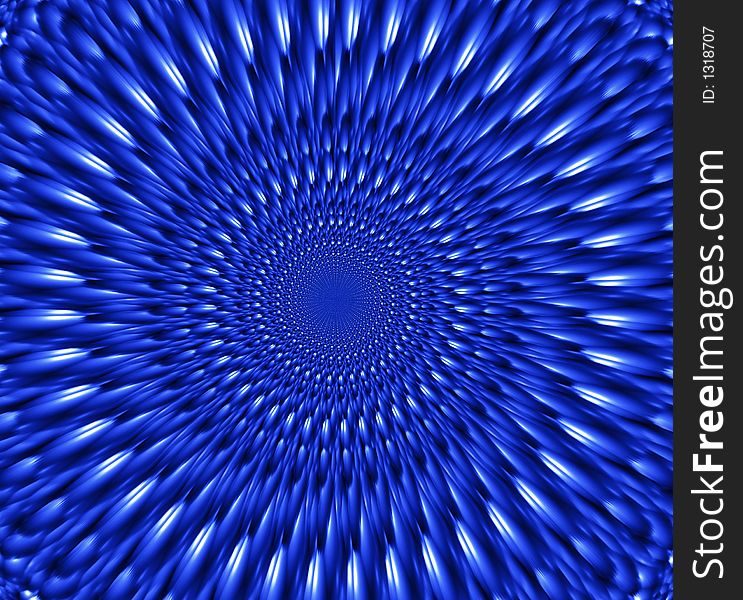 Into a blue tunel (illusion)- abstract, with motion effect