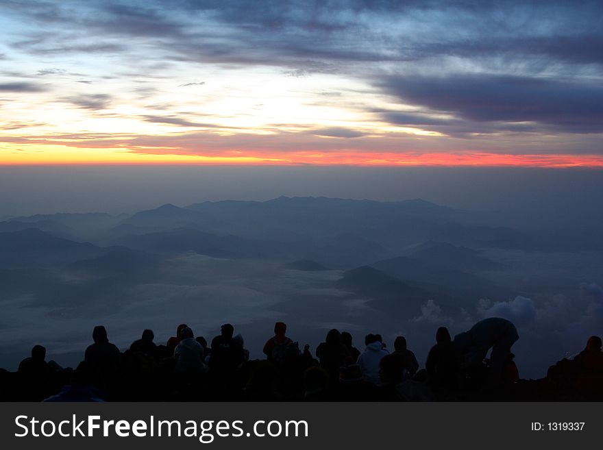 Climbed all night to capture the sunrise from the top of Fuji!. Climbed all night to capture the sunrise from the top of Fuji!