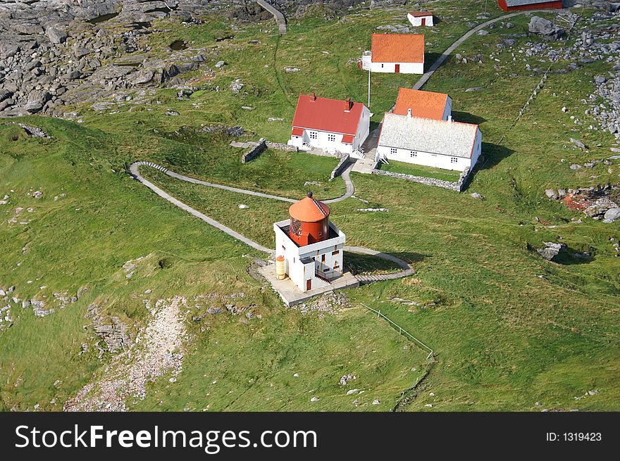 Lighthouse at the isle Runde, Norway. Lighthouse at the isle Runde, Norway