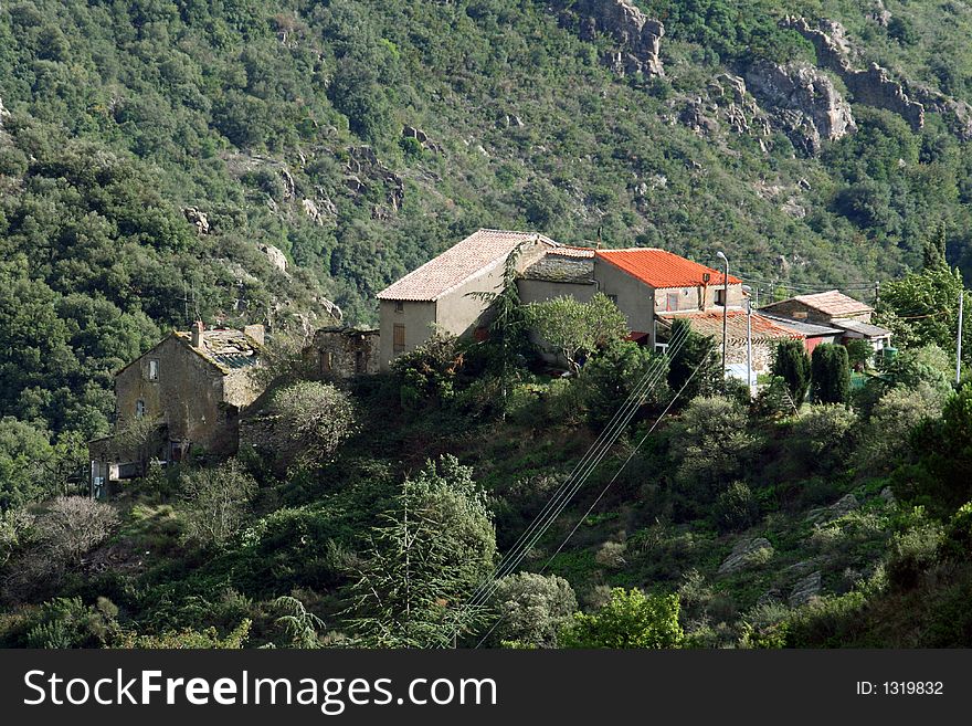 Old french village on a crest