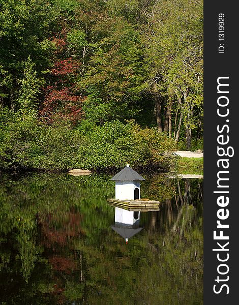 Cape Ann lake in early autumn. Cape Ann lake in early autumn