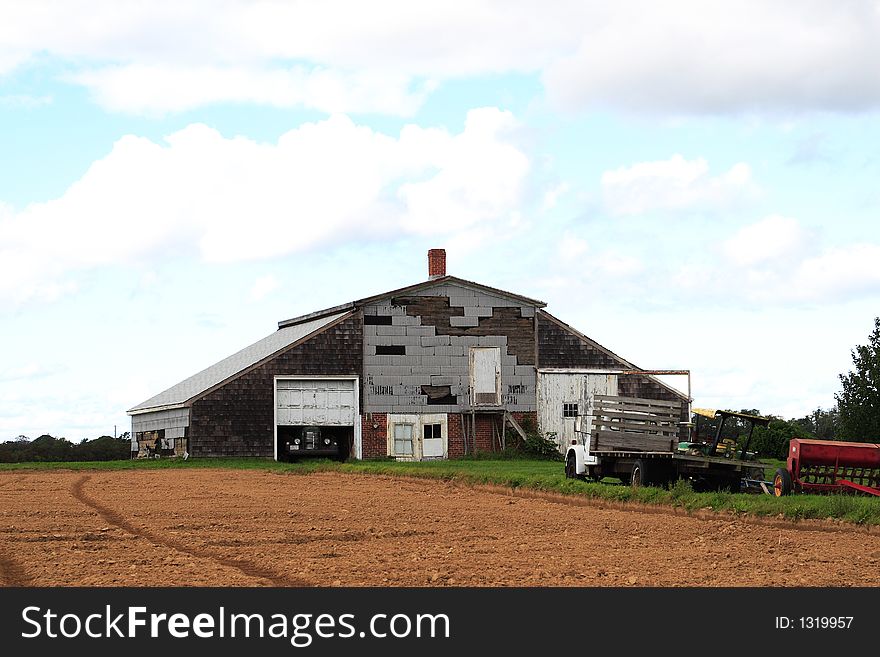 Barn and Farm equipment on North Fork of Long Island. Barn and Farm equipment on North Fork of Long Island