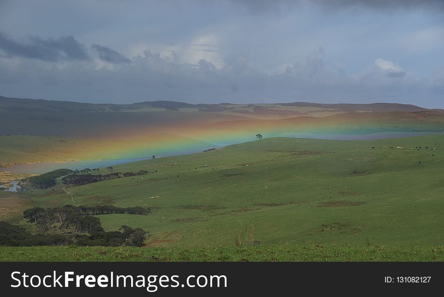 Rainbow, Grassland, Highland, Ecosystem