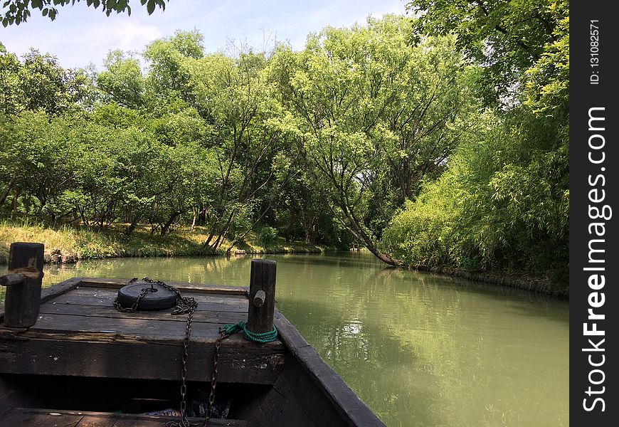 Waterway, Water, Nature, Reflection