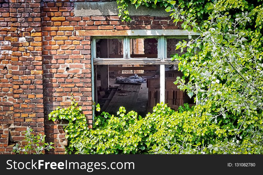 Wall, Cottage, Brick, Window