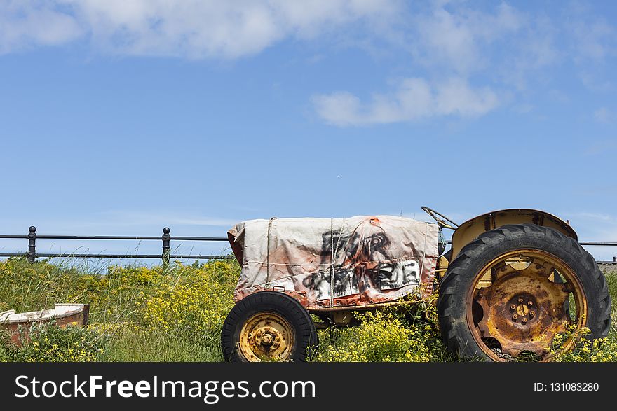 Field, Tractor, Agricultural Machinery, Vehicle