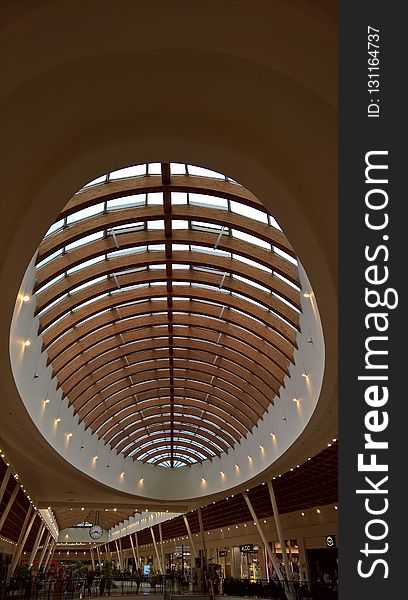 Ceiling, Architecture, Structure, Daylighting