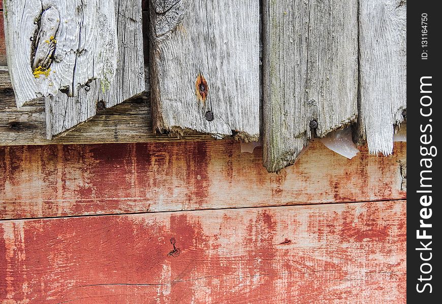 Wall, Wood, Rust, Brick