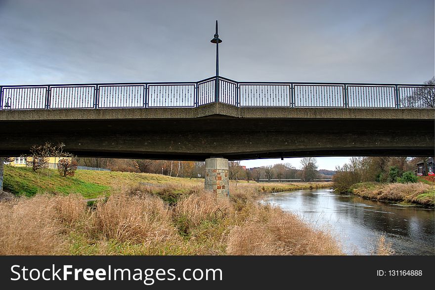 Bridge, Waterway, River, Reflection