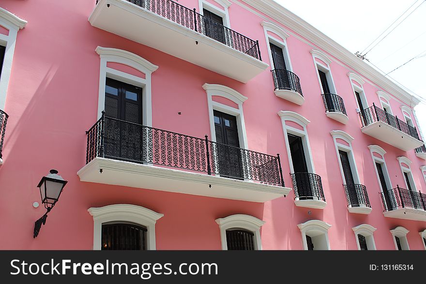 Pink, Property, Building, House