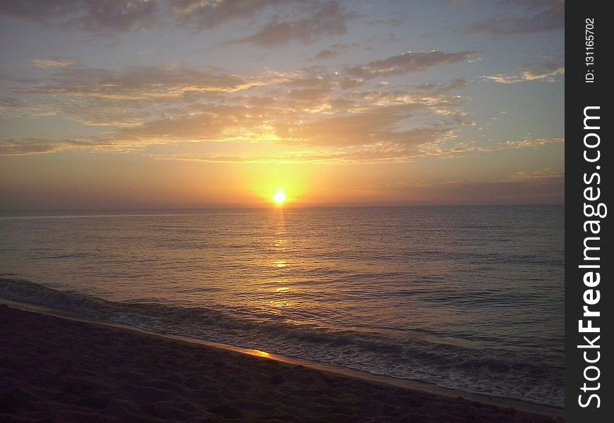 Horizon, Sea, Sky, Sunset