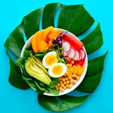 Freshly Cooked Buddha Bowl Salad Royalty Free Stock Images