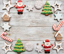 Christmas Homemade Gingerbread Cookies Stock Images