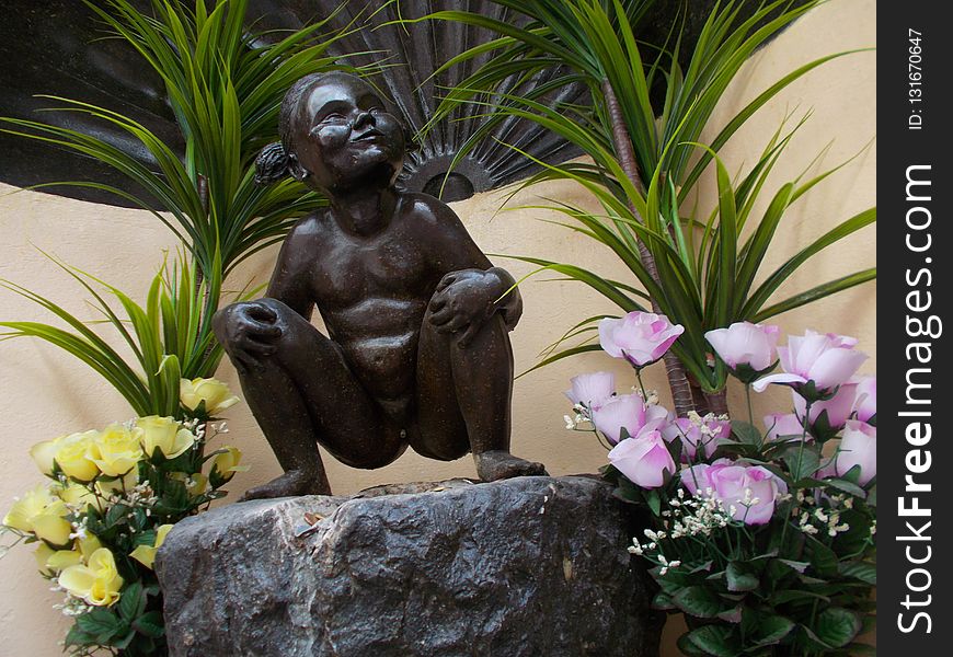 Sculpture, Statue, Plant, Garden