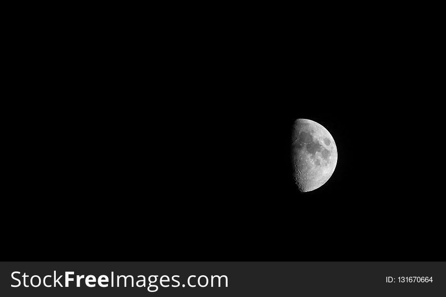 Black, Black And White, Moon, Monochrome Photography