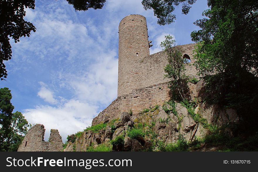Sky, Ruins, Castle, Historic Site