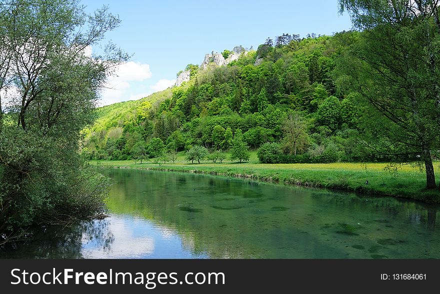 Reflection, Water, Nature, Waterway