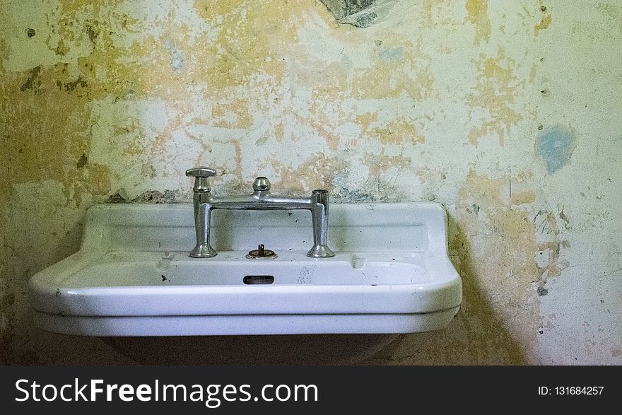 Sink, Wall, Plumbing Fixture, Bathroom