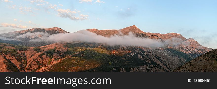 Mountain, Mountainous Landforms, Ridge, Sky