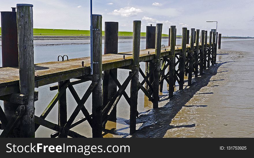 Water, Pier, Dock, Guard Rail