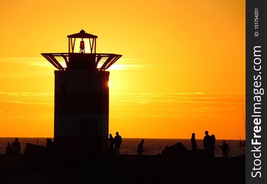 Sunrise, Sunset, Tower, Sky